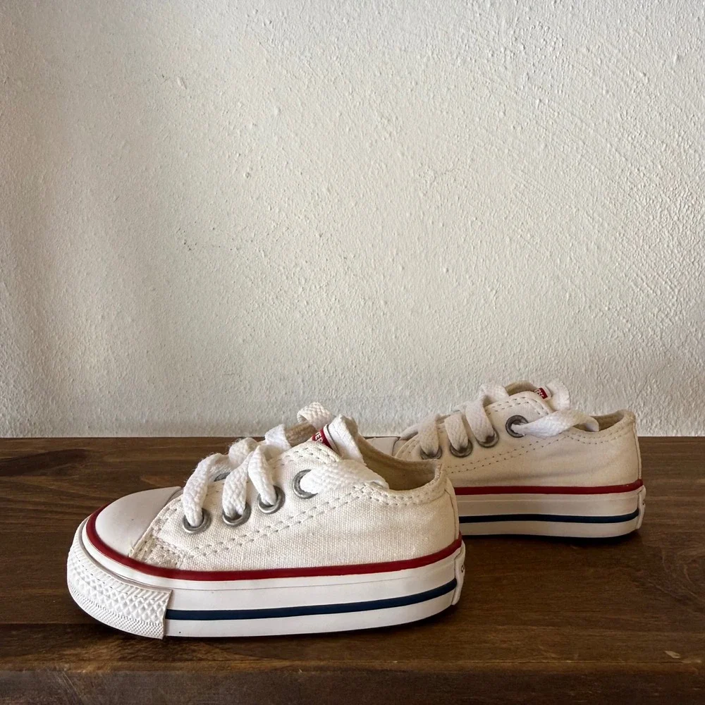 Converse Chuck Taylor All Star Oxford White Canvas Toddler Sneakers Size 3